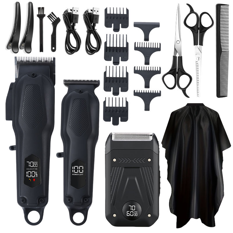 Hair Clipper Professional - 3PCS LCD Screen Hair Clipper Set