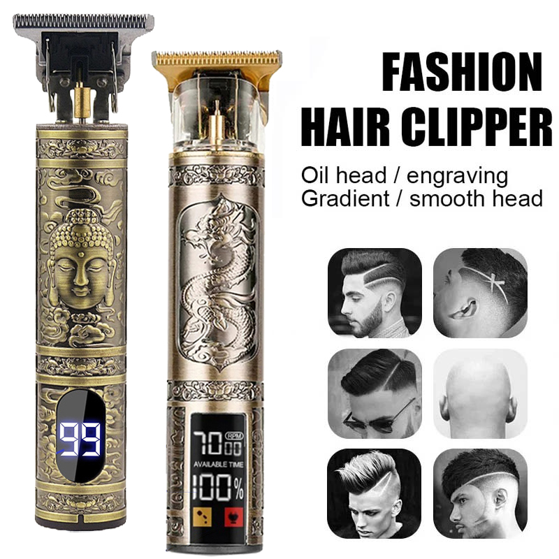 Hair Clipper Professional - Rechargeable Mens T9 Carving Hair Clipper