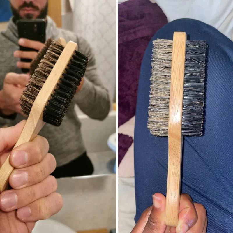 Beard Brush with Natural Woode - Men'S Grooming Brush review and price