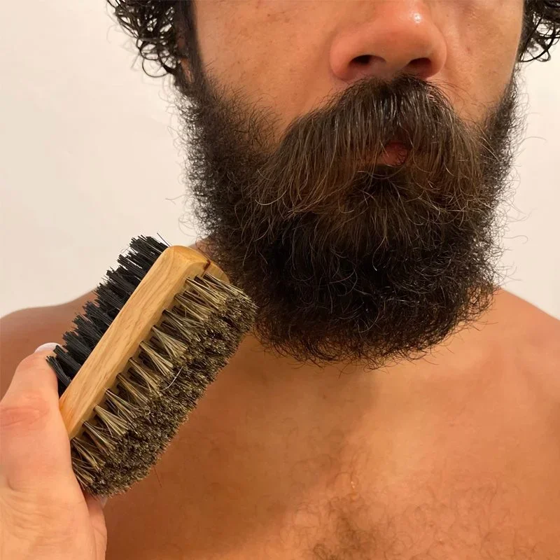 Beard Brush with Natural Woode - Men'S Grooming Brush review and price