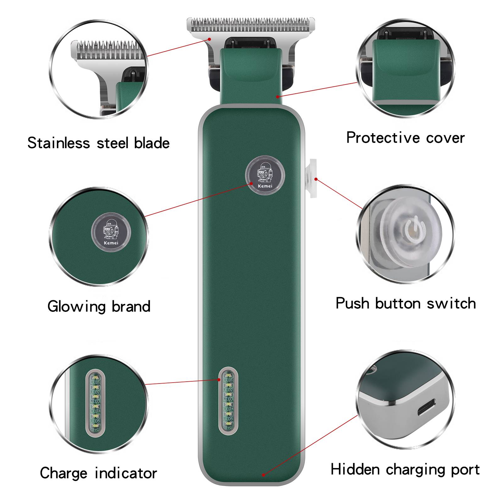 Kemei Professional Hair Clippe - Hair Clipper Professional review and price